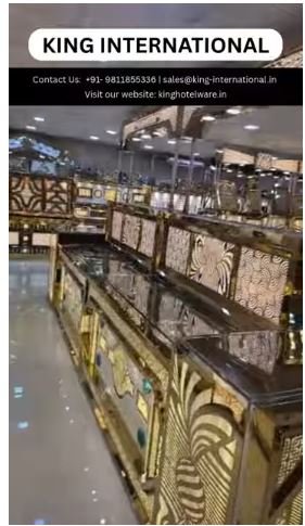 Stunning Buffet Counter Setup with LED Lights 