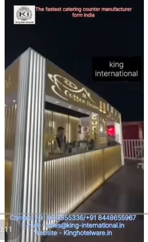 High-End Multi-Tier Coffee House Counter 