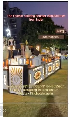 Premium Royal Theme Wedding Catering & Dessert Station Layout Counter 
